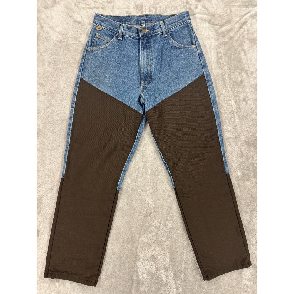 Wrangler Jeans Boys 18 Blue Brown Upland Brush‎ Guard Briar Hunting Pants Bush